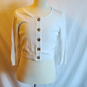 Calvin Klein cropped sweater with gold buttons size S